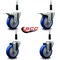 Service Caster 4'' Blue Poly Swivel 7/8'' Expanding Stem Caster Set 2 Total Lock Brakes, 4PK SCC-EXTTL20S414-PPUB-BLUE-2-S-2-78 - alternate 5